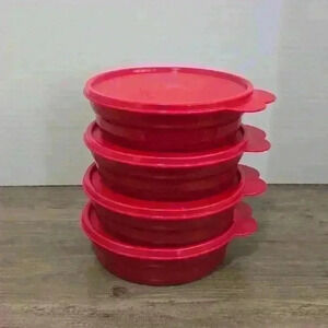 Tupperware Medium Wonder Bowls 2415b in sparkly pink and Lid / Seal  2541D pink